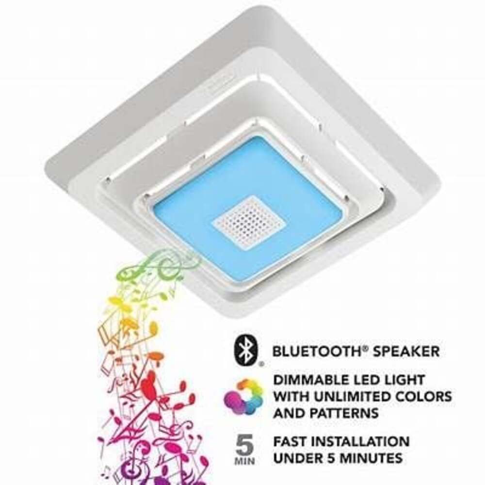 Broan-NuTone Quick Install Bathroom Exhaust Fan Upgrade Cover w/ Multi-Color LED